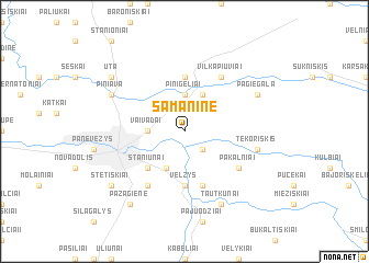 map of Samaninė