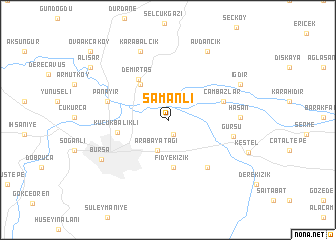 map of Samanlı