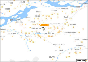 map of Sāmān