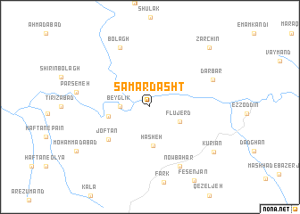 map of S̄amardasht