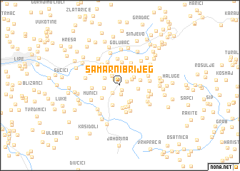 map of Samarni Brijeg