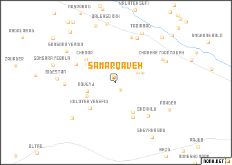 map of Samar Qāveh