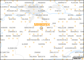 map of Samborek