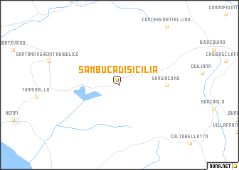 map of Sambuca di Sicilia