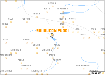 map of Sambuco di Fuori