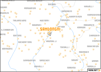 map of Samdŏng-ni
