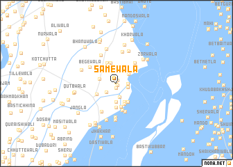 map of Sāmewāla