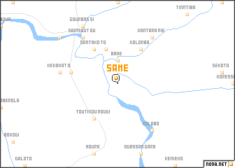 map of Samé