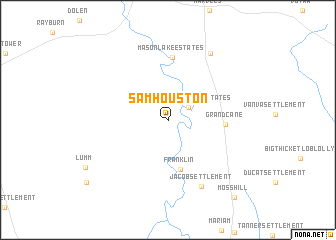 map of Sam Houston