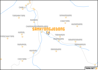 map of Samhyŏngje-dong