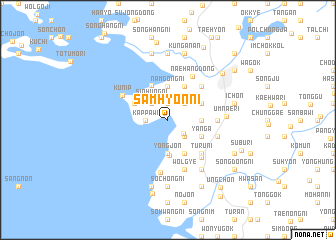 map of Samhyŏn-ni