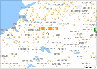 map of Samjŏng-ni