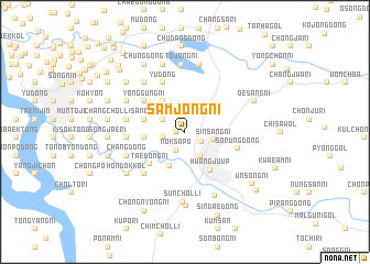 map of Samjŏng-ni