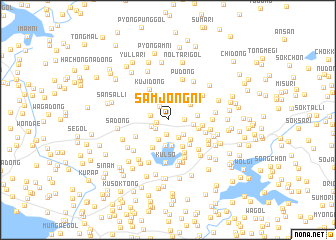 map of Samjŏng-ni