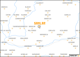 map of Şamlar