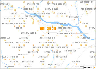 map of Samobor