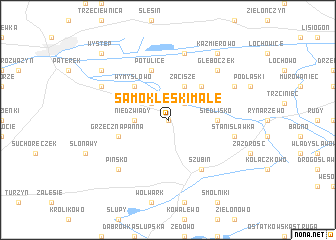 map of Samoklęski Małe