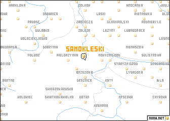 map of Samoklęski