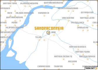 map of Samora Correia