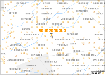 map of Samorānwāla