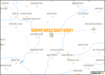 map of Sampford Courtenay