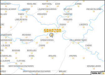 map of Sampzon