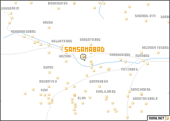 map of Şamşamābād