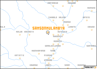 map of Samson Mulambya