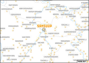 map of Samsu-ŭp