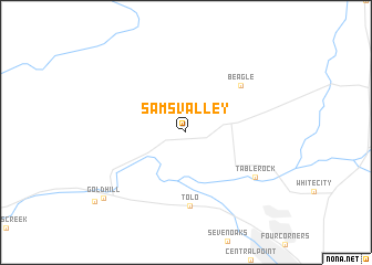 map of Sams Valley