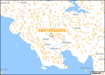 map of Samyŏng-dong