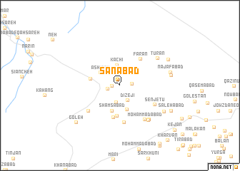 map of Sanābād