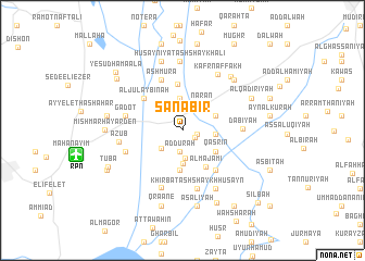 map of Sanābir