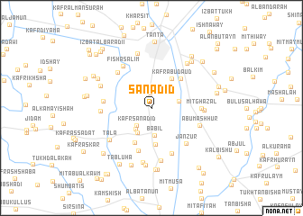 map of Şanādīd