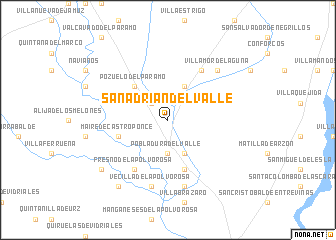map of San Adrián del Valle
