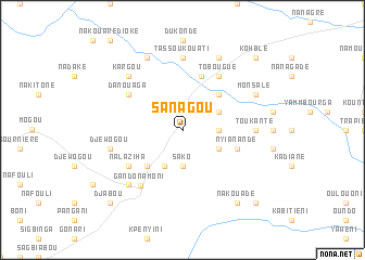 map of Sanagou