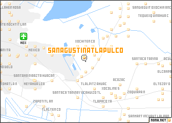 map of San Agustín Atlapulco