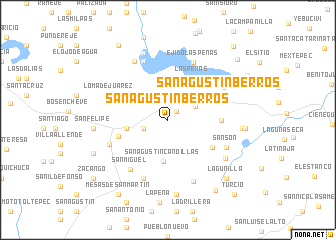 map of San Agustín Berros