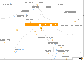 map of San Agustín Chayuco