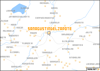map of San Agustín del Zapote