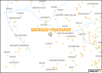 map of San Agustín de Punun