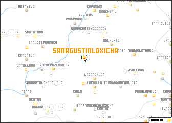 map of San Agustín Loxicha