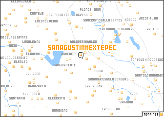 map of San Agustín Mextepec