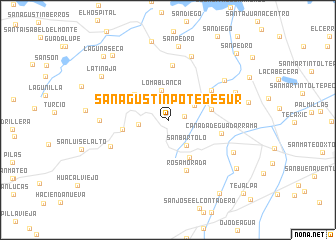 map of San Agustín Potegé Sur