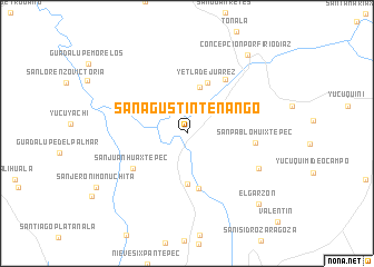 map of San Agustín Tenango