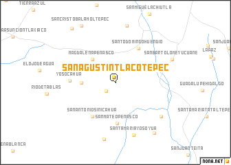 map of San Agustín Tlacotepec