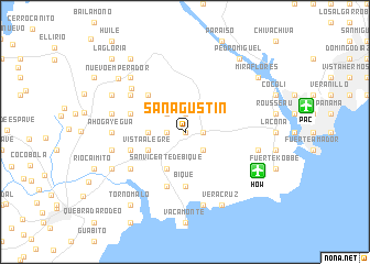 map of San Agustín