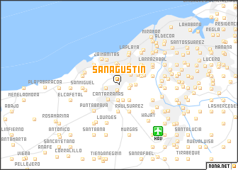 map of San Agustín