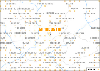 map of San Agustín