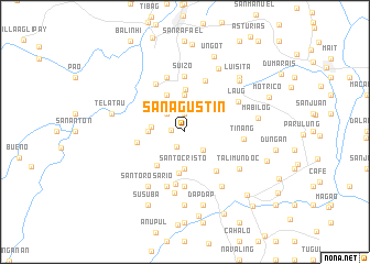 map of San Agustin